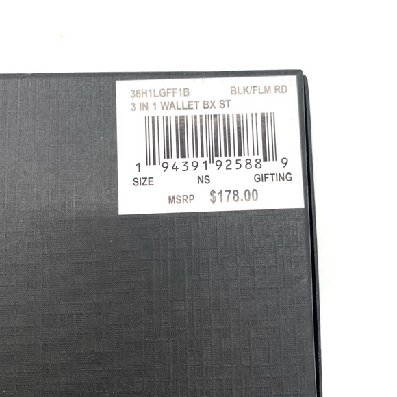 MICHAEL KORS MENS GIFTING BILLFOLD 3 IN 1 WALLET BOX ST BLACK|FLM RED #5889 - Picture 6 of 6